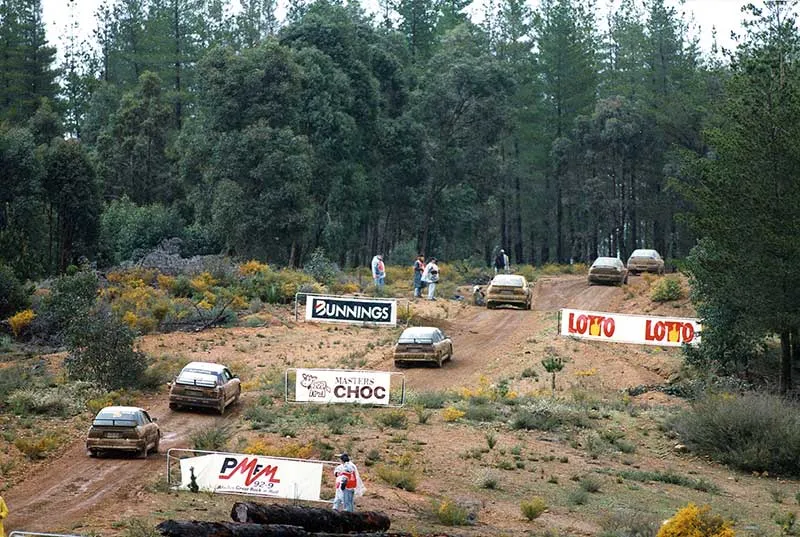 5 cars driving on mud