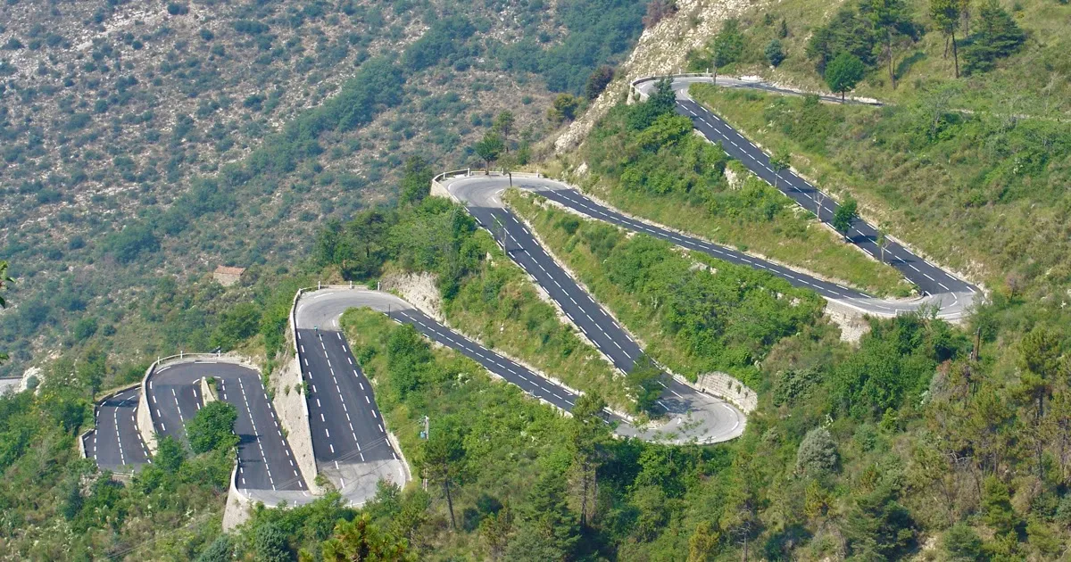 overview of col de turini haripin turns