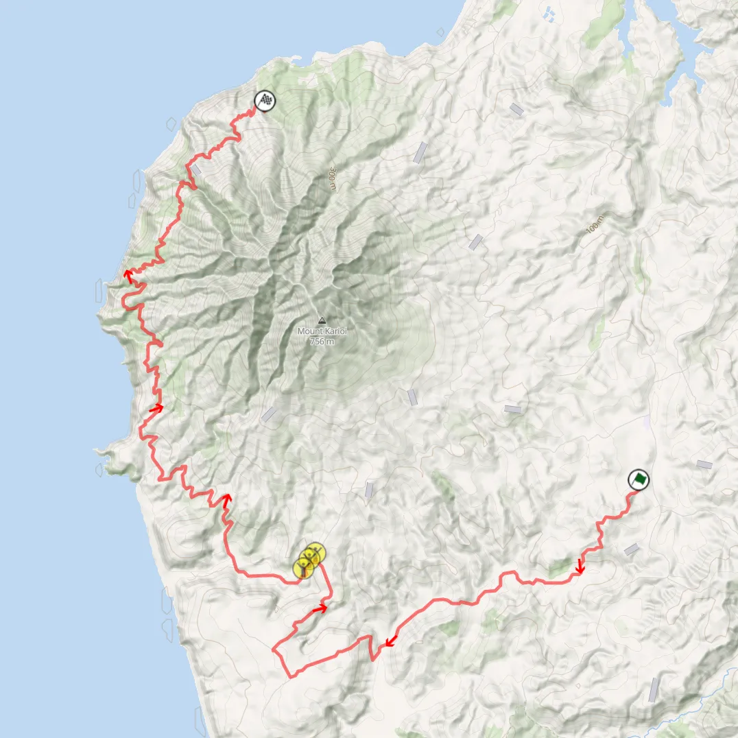 map of the rally stage whaanga coast